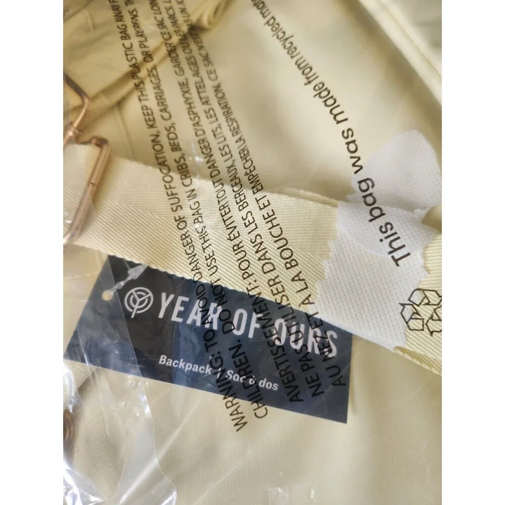 Year of Ours Butter Yellow Backpack Bag NIB